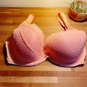 Coral Chantelle Bra 34 G Lace